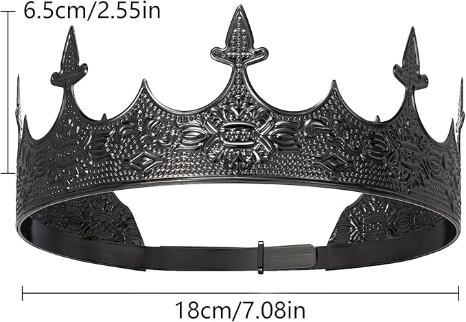 King Crown for Men Crowns Tiara for Birthday Party Costume