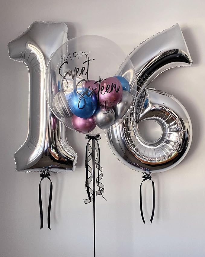 40 Inch Silver 15 Number Balloons Giant 15 or 51 Balloons Silver Birthday 15 Balloons 15th Birthday Anniversary Party Decorations Supplies