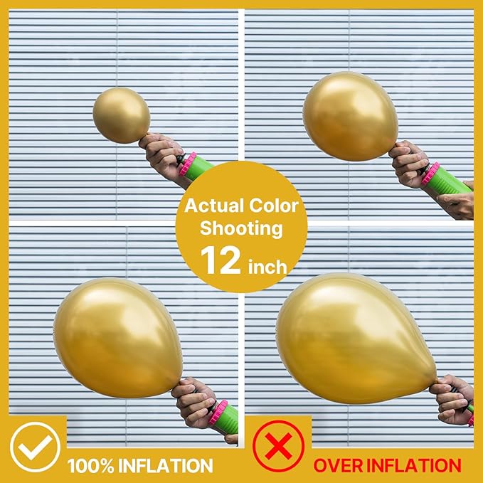 PartyWoo Metallic Gold Balloons 100pcs 5 Inch Small Mini Chrome Gold Latex Balloons for Graduation Baby Shower Gender Reveal Wedding Bachelorette New Year Birthday Party Decorations Gold-G101