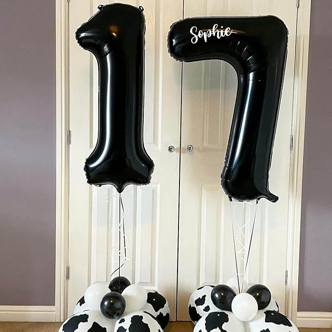 40 Inch Black 18 Number Balloons Giant 18 Balloons Black Birthday Balloons 18th Birthday Anniversary Events Party Decorations Supplies