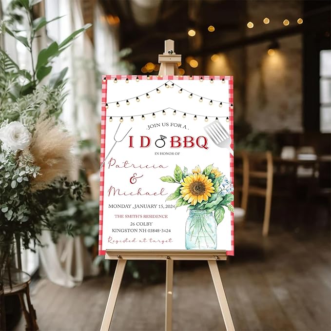 I Do BBQ Welcome Sign Template, Editable BBQ Couples Shower, I Do BBQ Couple's Shower, Barbecue Rehearsal Dinner, Couples Shower BBQ Sign, BBQ Welcome Sign, Bbq Engagement Sign