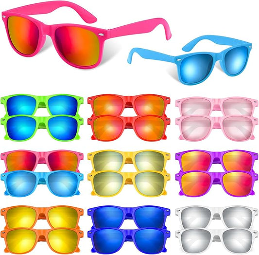 Colorful Party Sunglasses Bulk 20 Packs for Wedding Beach Summer Pool Party Supplies Goodie Bags Stuffers