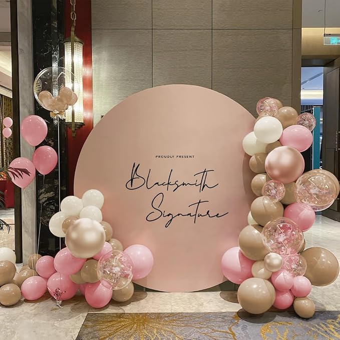 Boho Balloon Garland Arch Kit, 156Pcs Dusty Pink Pastel Brown Metallic Champagne Gold White Balloons for Wedding Baby Bridal Shower Engagement Anniversary Birthday Decorations