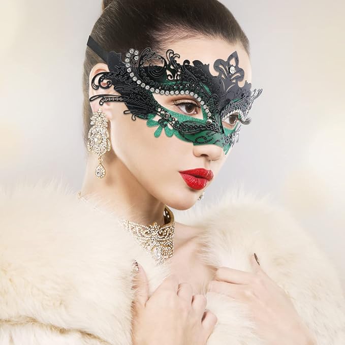 Coddsmz Couple Masquerade Mask Set - Venetian & Mardi Gras Mask for Women & Men