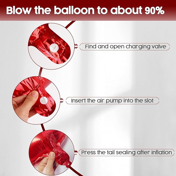 2026 Balloon - Red Birthday Number Balloons, 40 Inch Large Foil Balloons for Men Women Boys Girls Red Themed Birthday Decorations，Number 2026 Balloon