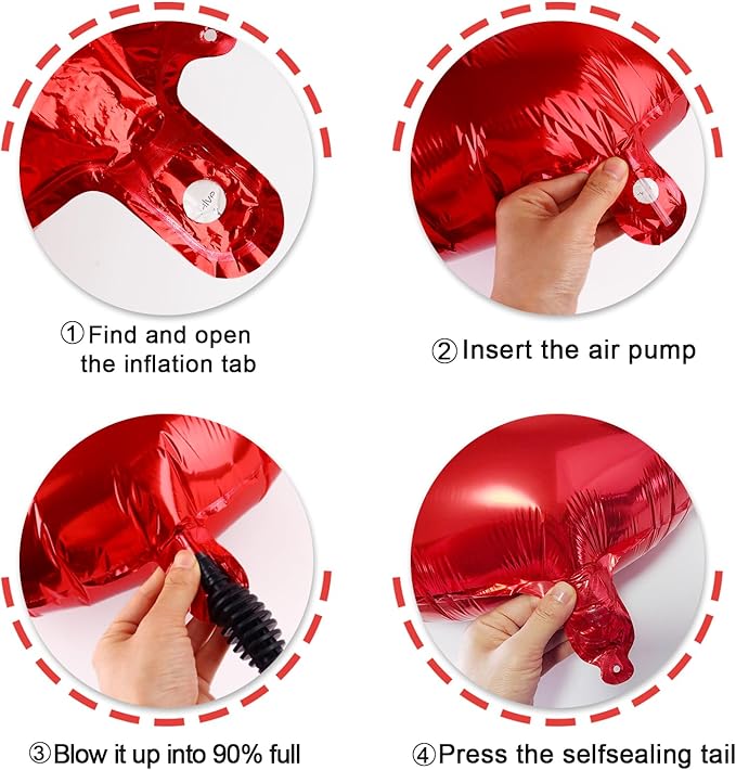 Red Number 0 Balloon 40 Inch, Large Red 0 Number Balloons, Foil Mylar Helium Balloon Birthday Party Supplies, 10 20 30 40 50 60 70 80 90 100 Birthday Anniversary 2025 Numbers Decorations