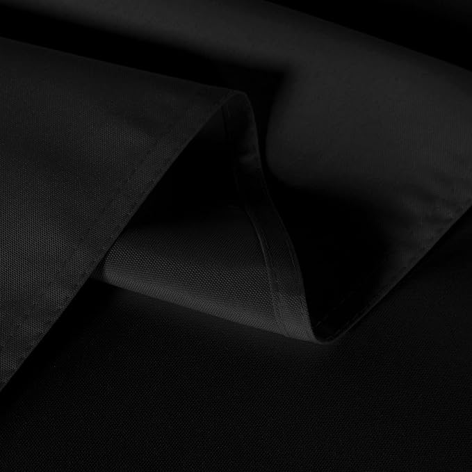 sancua 6 Pack Black Tablecloth 60 x 120 Inch, Rectangle Table Cloth for 8 Feet Tables - Stain and Wrinkle Resistant Washable Polyester Table Cover for Dining Tables, Buffet Parties and Camping