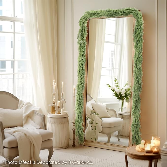 WBHome Real Touch Pinus Garland for Christmas Holiday Seasonal Outdoor/Indoor Home Decor, 6FT Long