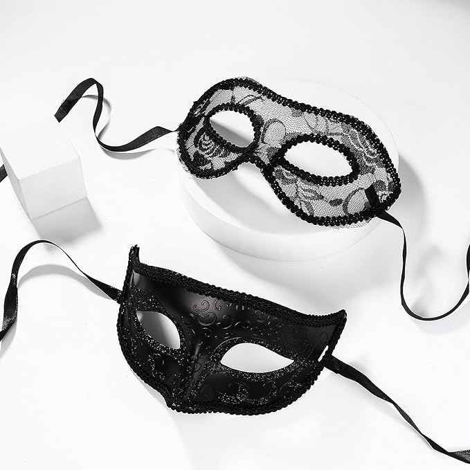 OIDEA Masquerade Mask for Couple - Roman Greek Venetian Mask Halloween Prom Party Costume Ball Mardi Gras Mask for Women Men