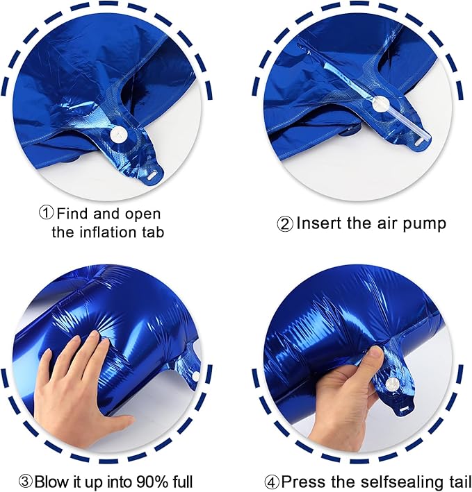 40 Inch Big Night Blue 9 Balloon Number, Jumbo Giant Happy 9th 19 29 39 49 99 Birthday Party Decorations, Night Blue Large Nine Mylar Foil Anniversary Birthday Party Engagement Decorations