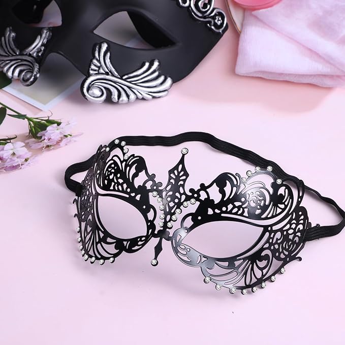 OIDEA Masquerade Mask for Couple - Roman Greek Venetian Mask Halloween Prom Party Costume Ball Mardi Gras Mask for Women Men