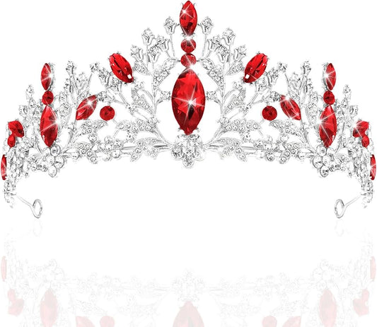 TAROSE Crowns for Women and Girls, Queen Crystal Gold Silver Tiaras with White Rhinestone and Combs, Goddess Crown for Wedding Bride Birthday Princess Bridal Shower Hair Accessories for Women