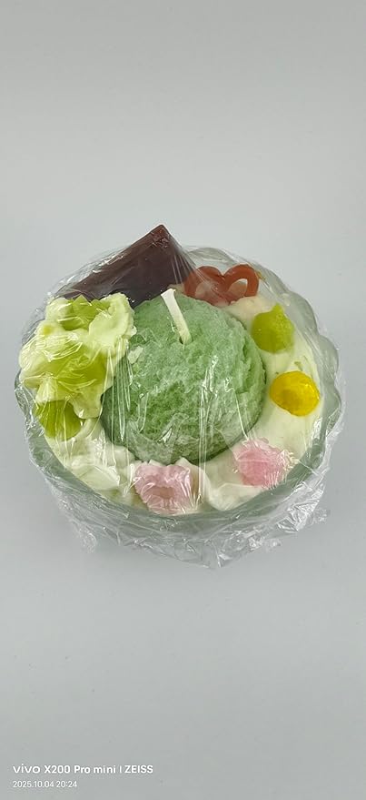 Generic Ice Cream Aromatherapy Candles, Glass Goblet, Decorative Dessert Shape, Fruit Fragrance, Christmas Birthday Festival Gift (Iceberg Moss)