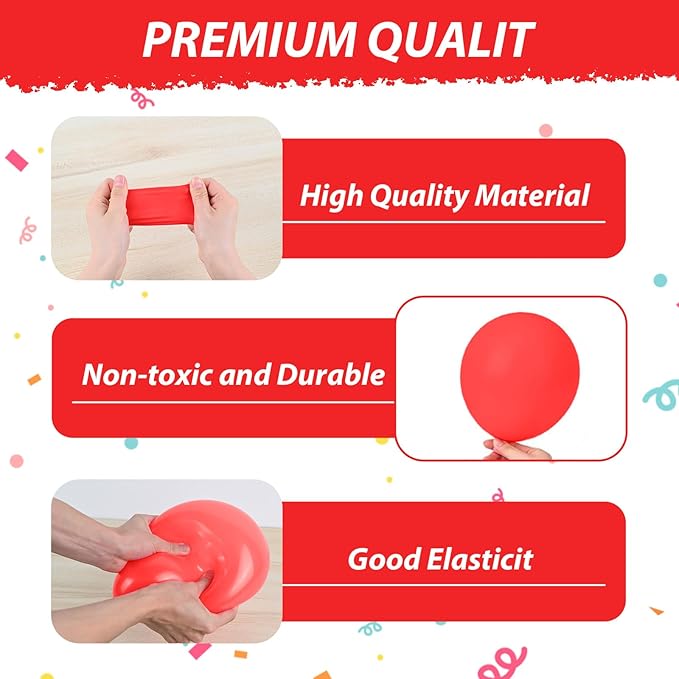 Red Blue Green Black Balloons, 50pcs Retro Blue Red Yellow Black Balloons, Party Balloon for Boy Man Theme Carnival Theme Birthday Party Baby Shower Bachelorette Graduation Decorations
