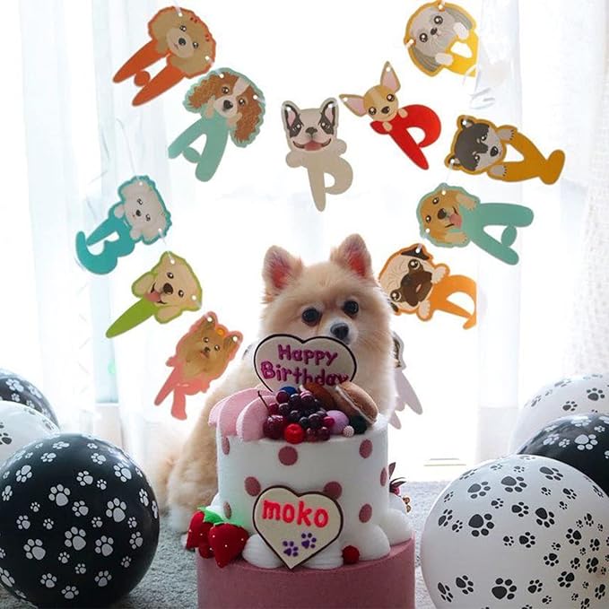 PartyWoo Paw Balloons 50 pcs 12 Inch Matte White Dog Paw Print Latex Helium Balloons for Dog Animals Theme Party Birthday Party Decorations