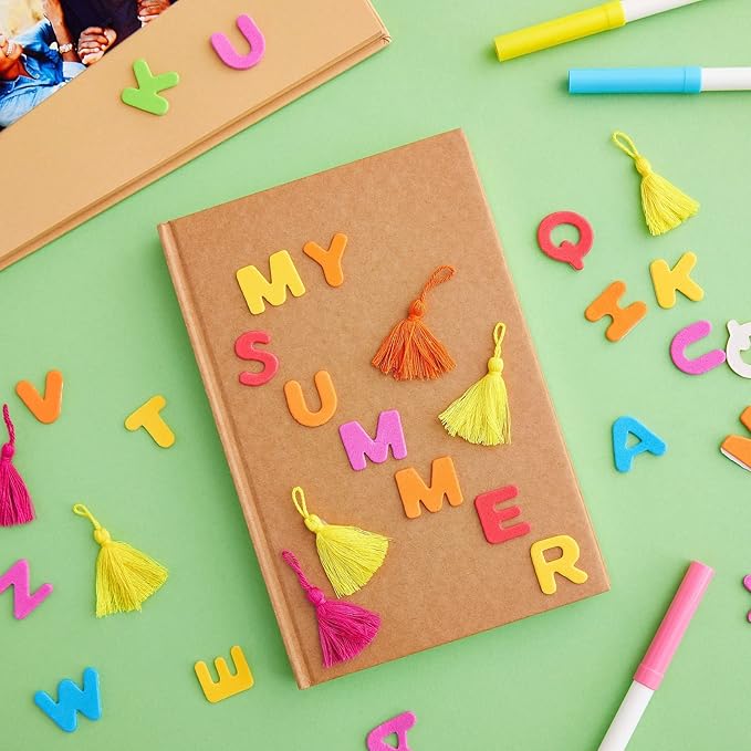 Juvale Foam Letter Stickers - Easy Peel Alphabet Stickers - Soft Sponge Foam Letters for Crafts - 1300 Pieces, 50 Sets, 6 Colors