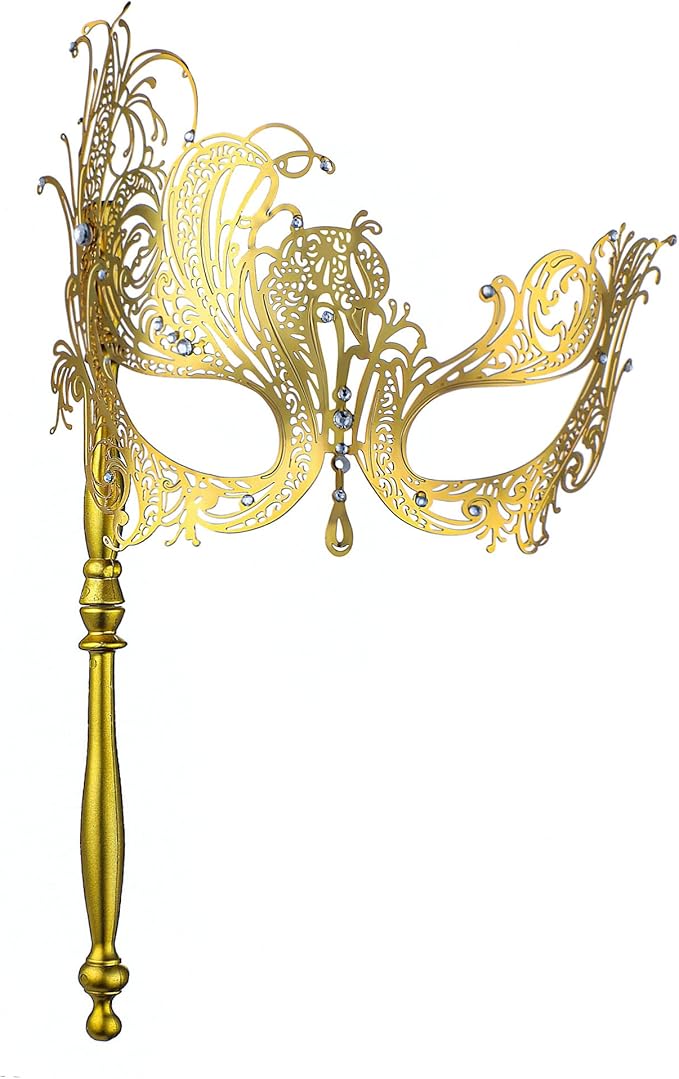 YU FENG Venetian Masquerade Mask for Women Couples Besties-Prom,Balls,Mardi Gras,Halloween and Parties Costume Mask