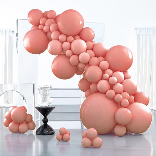 PartyWoo Dusty Pink Balloons 100 pcs Different Sizes of 36 18 12 10 5 Inch Blush Pink Dusty Rose Balloon Arch Kit Garland for Baby Shower Boho Theme Princess Birthday Party Decorations Pink-F01