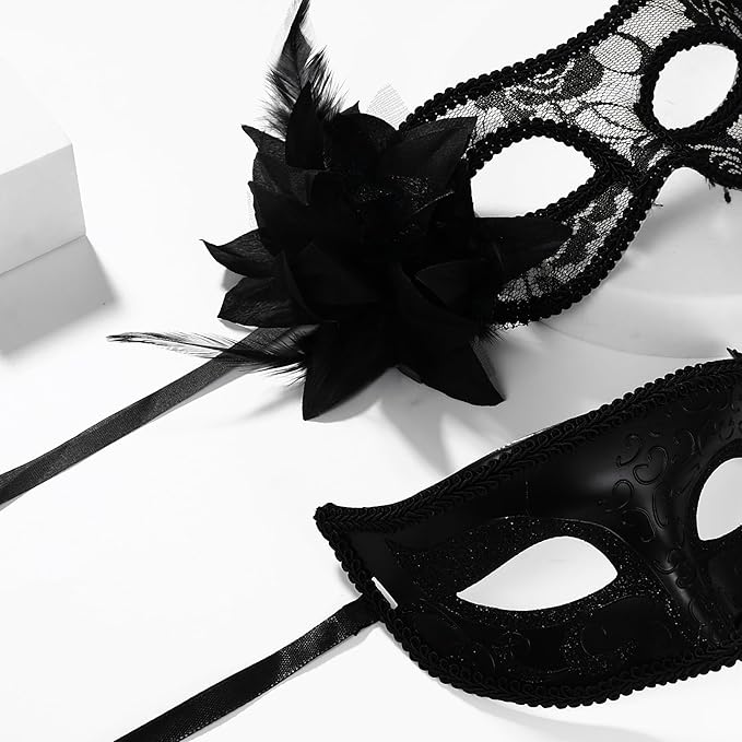 OIDEA Masquerade Mask for Couple - Roman Greek Venetian Mask Halloween Prom Party Costume Ball Mardi Gras Mask for Women Men