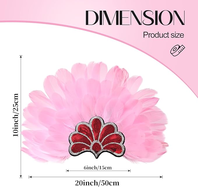 Women's Carnival Feather Headpieces Sequin Headdress for Wedding Masquerade Party Cosplay Feather Headbands