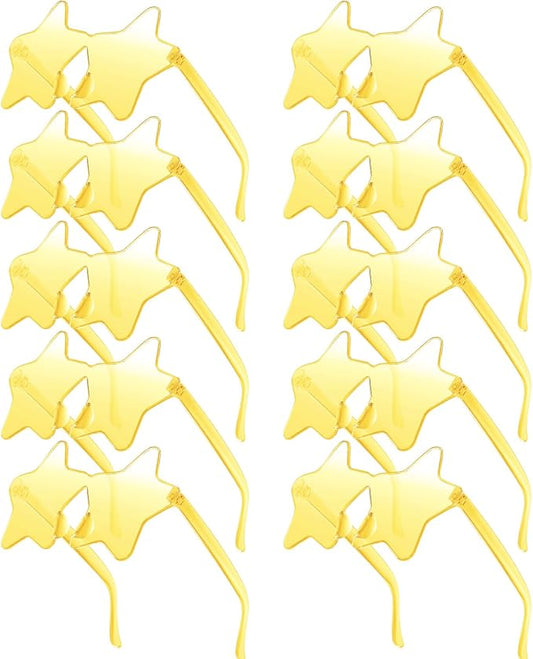 Morcheiong 10/20/30/40 Pack Star Sunglasses Colorful Rimless Sunglasses, Cool Pool Wedding Party Favor Pentagram Glasses