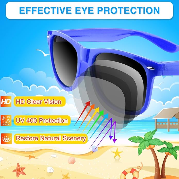 MEEZY 20/30/50/100Pcs Neon Sunglasses Bulk, Party Sunglass for Goody Bag Fillers Birthday Summer Beach Party Favors