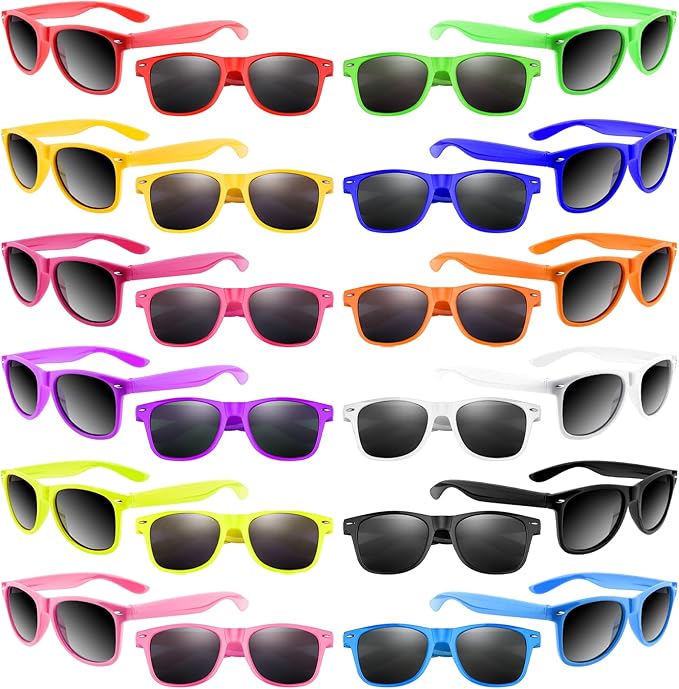 Kids Sunglasses Neon Glasses Kids Party Favors Bulk Bag Fillers Gift for Beach Pool Birthday Party Supplies