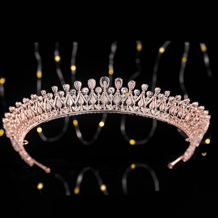 QXMYOO Vintage Women Wedding Tiaras Silver Cubic Zirconia Pageant Crowns Sweet 16 Birthday Prom Party Quinceanera Crowns Bridal Hair Accessories
