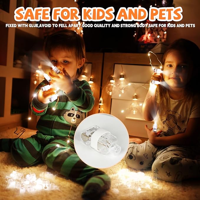 CALIFORNIA CADE ELECTRONIC 98Pcs Finger Lights, Cat Birthday Theme Party Favor Led Finger Flashlights for Kids