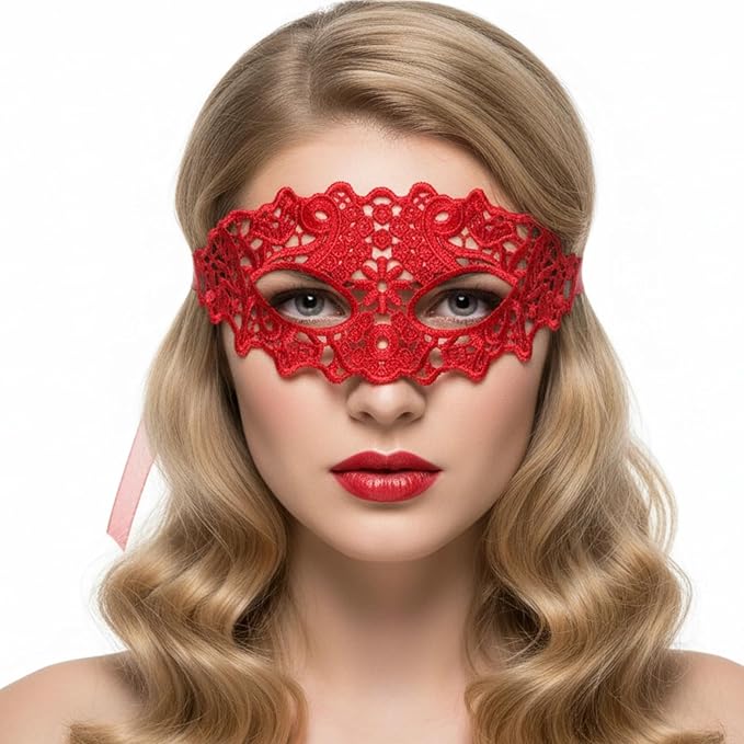 Exlinonline Lace Masquerade Mask Elastic,Fit for Adult,Soft Gentle Material,Specially For Costume,Thememed Party