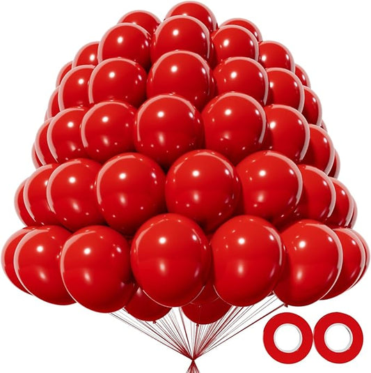 KAWKALSH 200pcs Red Balloons 5 Inch, Small Mini Latex Balloons for Party Birthday Baby Shower Anniversary Festival Arch Garland Decoration
