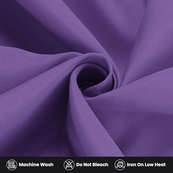 Ascoza 2 Pack Fitted Tablecloth for 4 Foot Rectangle 48 x 24 Inch Purple Table Covers Water Resistant Polyester Cloth for Folding, Parties,Display, Trade Show (Purple)