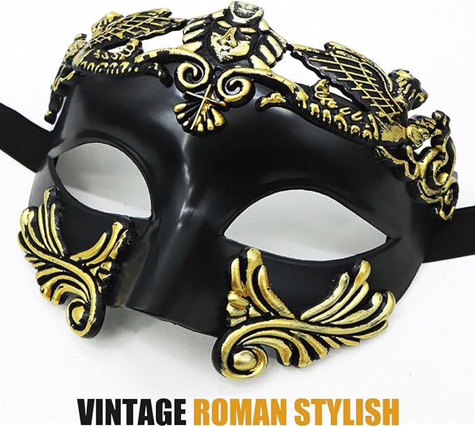 Masquerade Mask for Women Men Couple Venetian Mask Roman Greek Mask for Halloween Costume Party Prom