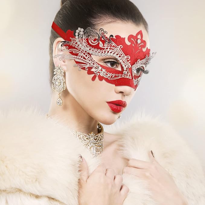 Coddsmz Couple Masquerade Mask Set - Venetian & Mardi Gras Mask for Women & Men