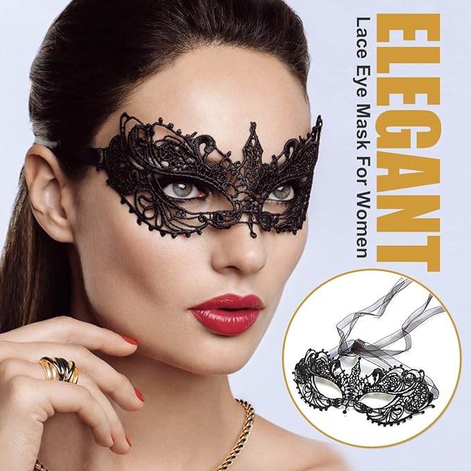 MYMENU Masquerade Mask for Couples Women Metal Rhinestone Venetian Party Evening Prom ball
