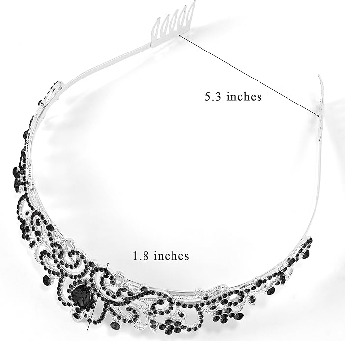 TAROSE Crowns for Women and Girls, Queen Crystal Gold Silver Tiaras with White Rhinestone and Combs, Goddess Crown for Wedding Bride Birthday Princess Bridal Shower Hair Accessories for Women