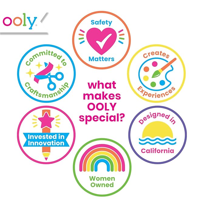 Ooly 50 Temporary Tattoos For Kids, Safe & Non-Toxic Temporary Tattoo, Party Favors Gifts for Kids, Great Goodie Bag Stuffers & Fun Birthday Decorations - Over the Rainbow
