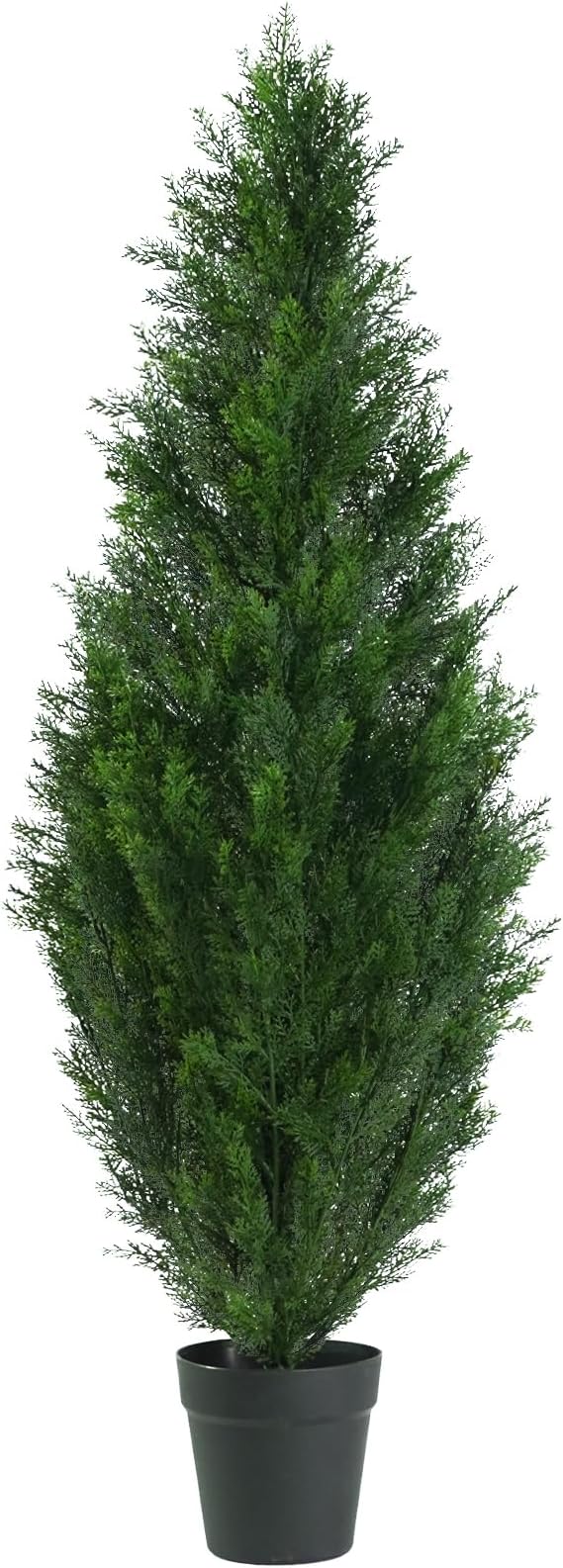 4FT Artificial Topiary Cedar Tree, Fake Cedar Plant for Indoor Outdoor Décor, UV Resistant Faux Evergreen Tree for Home Garden Porch Office, Artificial Christmas Tree Alternative Decoration