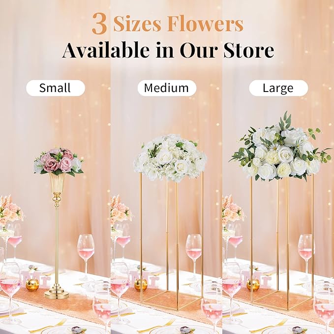 NUPTIO Flower Ball Arrangement Bouquet - 2 Pcs 9.5 inch Diameter Dusty Rose Fake Flowers Roses Balls for Centerpieces Tables - Artificial Rose Arrangements for Wedding Centerpiece Table Decorations