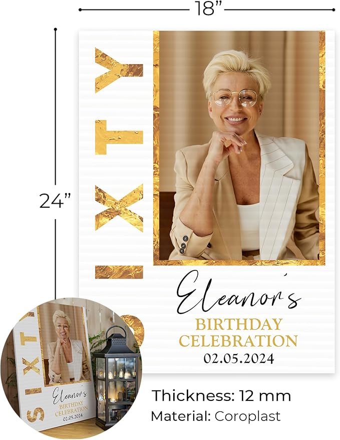 18"x24" Custom Welcome Sign for Party, Personalized Welcome Sign for Birthday Party, Custom Sign in Acrylic, Foam Board, or Coroplast Welcome Signs B (Design A)