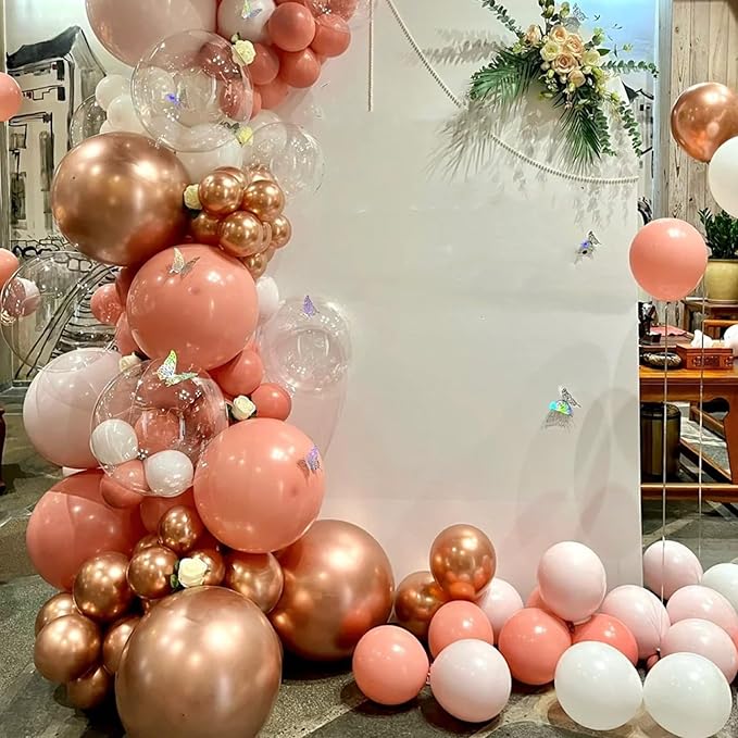90pack Coral Red Balloons Different Size 18/12/10/5 Inch Coral Red Balloon Garland Arch Kit for Graduation, Wedding, Birthday, Princess Theme Party, Valentine's Day Party Decorations