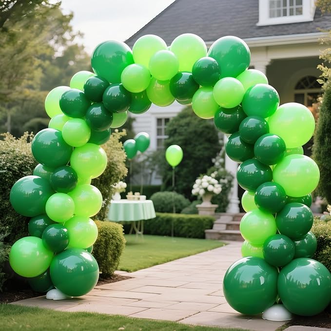 KAWKALSH Lime Green Latex Party Balloons, 110 Pack 12 inch Light Green Balloons Round Helium Fruit Green Balloons for Birthday Dinosaur Jungle Baby Shower Party Decoration