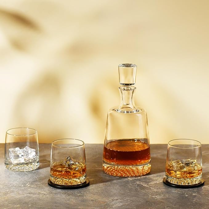 Krosno Whisky Glasses | Set of 6 | 12.5 oz | Fjord Collection | Drinking Glasses Cocktail Glasses Gift Box | Home, Restaurants and Kitchen Set | Dishwasher Safe Glass Cup