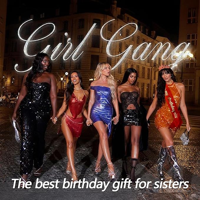 VELSCRUN Red Crystal Birthday Tiara Crowns for Women Girls It's My Birthday Sash Queen Girls Princess Crown with Combs Happy Birth Party Decorations Mom Sisters Birth Gift Hair Accessories