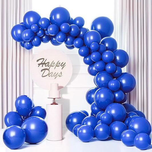 Blue Balloons 145 pcs Royal Blue Party Decorations Different Sizes of 18 12 10 5 Inch Dark Blue Balloons for Balloon Garland or Balloon Arch as Graduation Baseball Patriotic Party Decorations