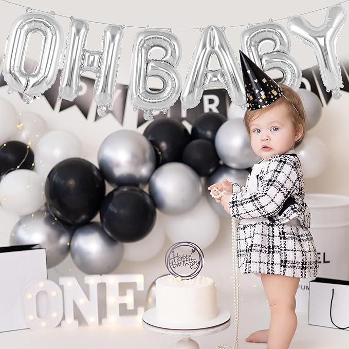 52 Pcs Silver Letter Balloons,16 Inch Foil Alphabet Letter Balloons,Letter A-Z Balloon Banner Custom Phrase Balloon for Birthday Party Wedding Anniversary Decoration (Silver 52pcs)