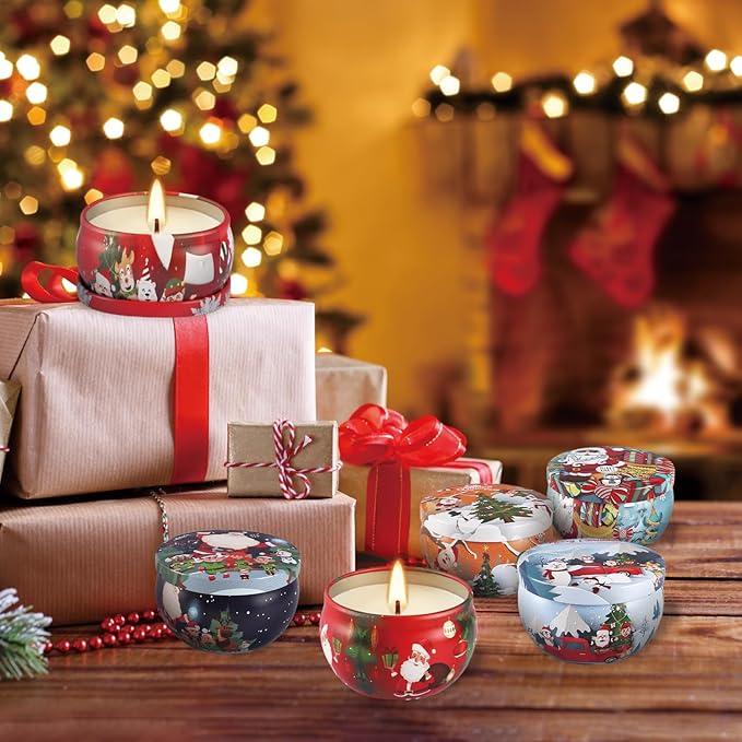 16Pack Christmas Scented Candles Gift- Aromatherapy Candle-Soy Wax-Long Lasting Burn time, Christmas Thanksgiving Gifts for Women，Advent &Home Decor.