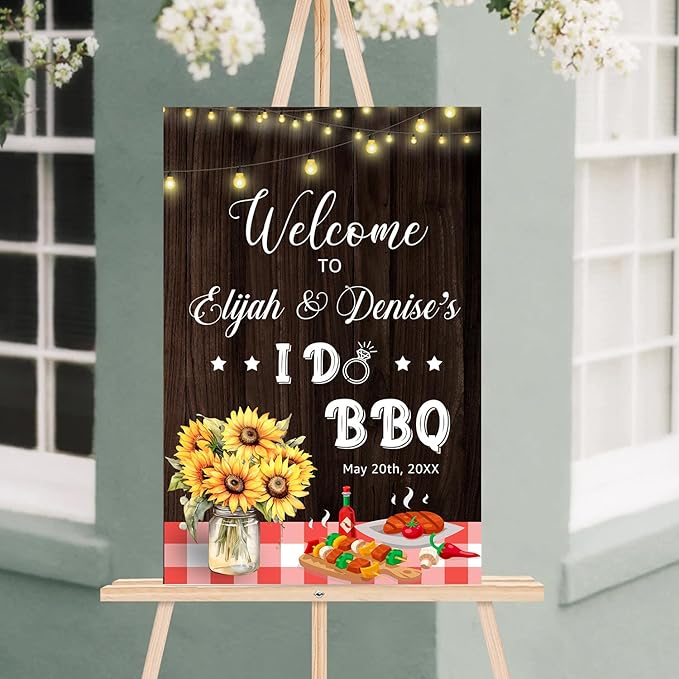 Personalized I Do BBQ Welcome Sign, Welcome To The I Do BBQ Party Sign, I Do BBQ Wedding Engagement Party Yard Sign, I Do BBQ Sign, BBQ Signs For Outside, I Do BBQ Decorations