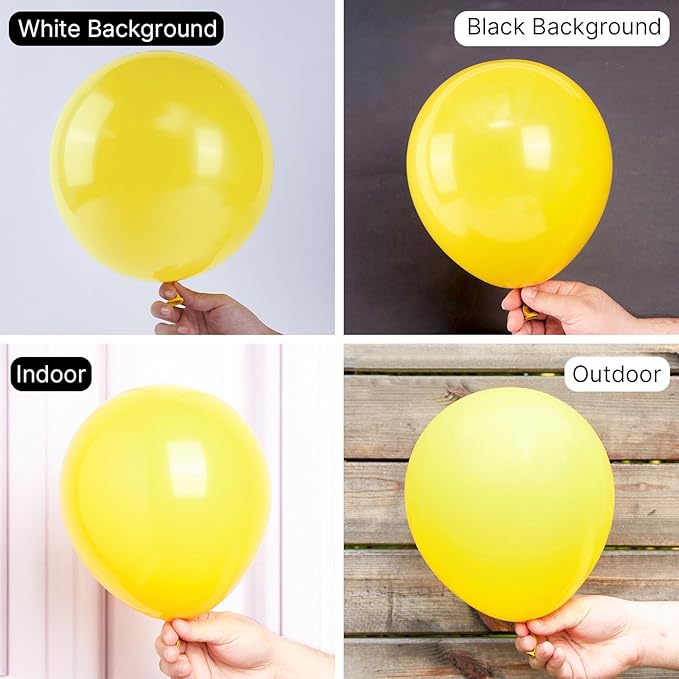 PartyWoo Yellow Balloons 50pcs 12 Inch Yellow Latex Helium Balloons for Birthday Baby Shower Graduation Sunflower Anniversary Engagement Bee Hawaiian Beach Lemon Theme Party Decorations Yellow-Y55
