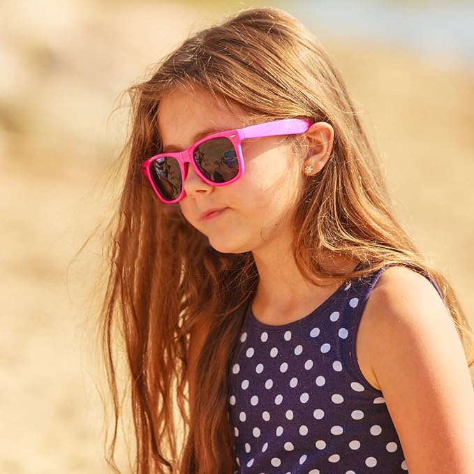 Pibupibu Kids Neon Colors Party Favor Supplies Unisex Sunglasses Pack of 8